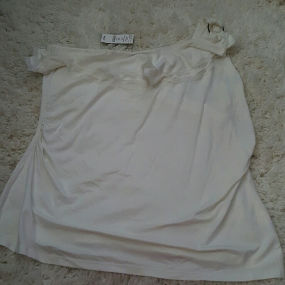 WHBM one shoulder top NWT
