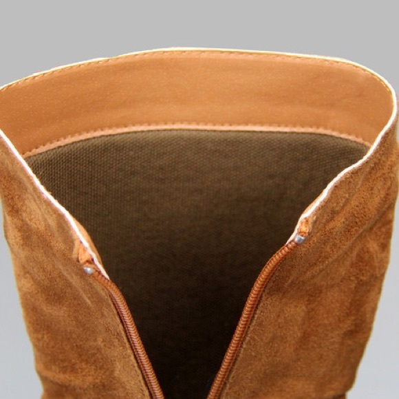 Kids classic slouch suede flat boots - Picture 4 of 4