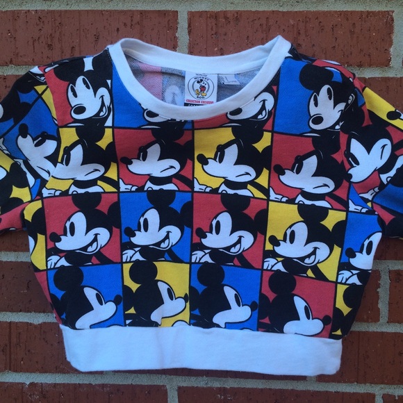 Forever 21 Mickey Mouse Crop Top - Picture 1 of 3