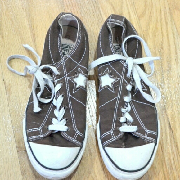 brown allstar converse sneakers