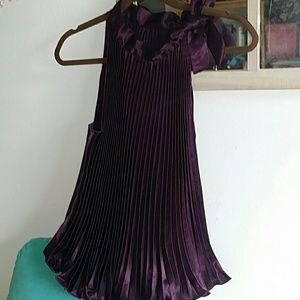 Deep Plum/Purple Pleated Halter