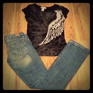 💋 Guess Jeans Daredevil Bootcut Outfit 💋