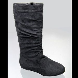 Toddler classic slouch suede flat girls boots