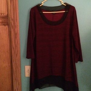 SUSAN LAWRENCE MAROON TOP