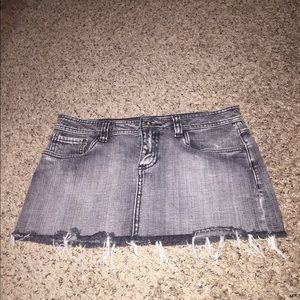 Gray jean skirt