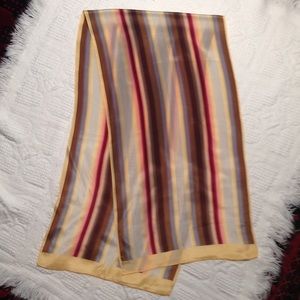 Elegant striped silk scarf