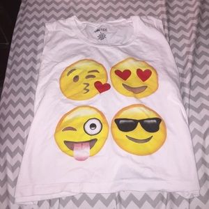 Emoji muscle crop top