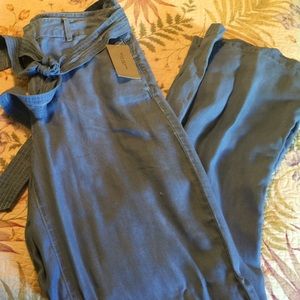 Max Studio Wide Leg Soft Denim Trousers