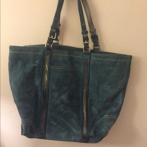 Authentic blue coach in purse beading detail🔥🔥