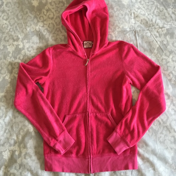 Juicy Couture hot pink terry hoodie