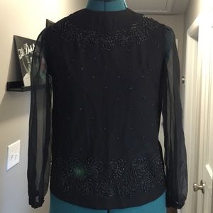 Beautiful Vintage Beaded Blouse