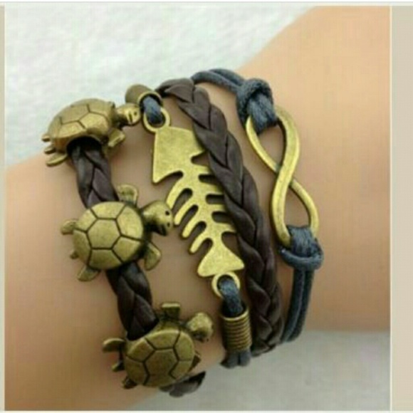 Rustic bronze brown turtles infinity
