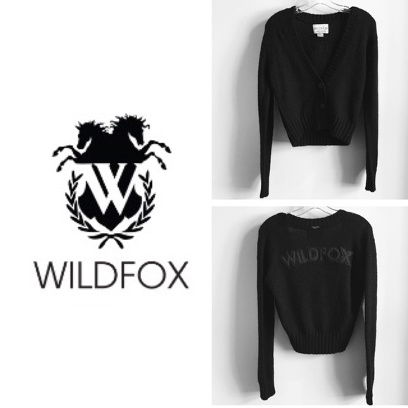 Wildfox Sweaters - 🎉HP🎉🆕WILDFOX || Black Cardigan [White Label]