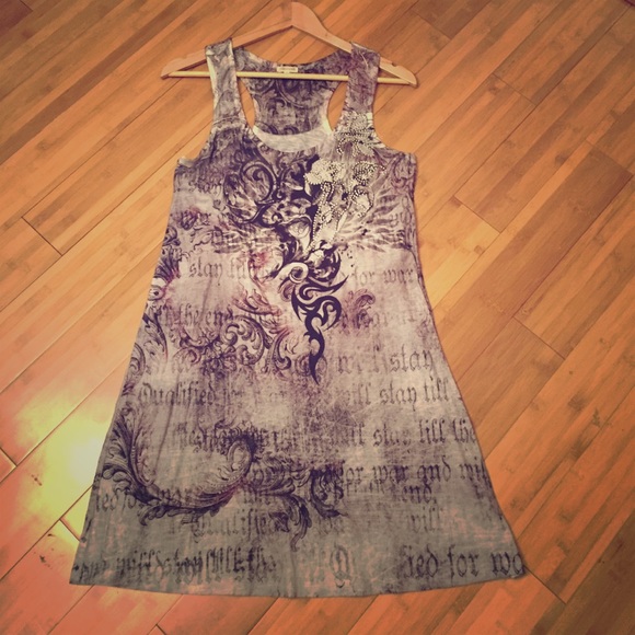 Razor back tank dress