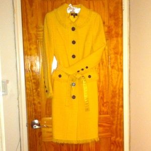 JON Yellow Tweed Coat