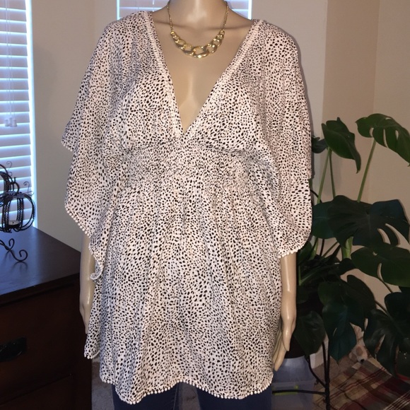 Animal print caftan/swim suit cover up