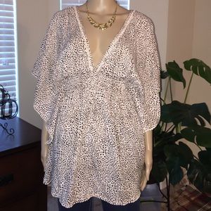 Animal print caftan/swim suit cover up