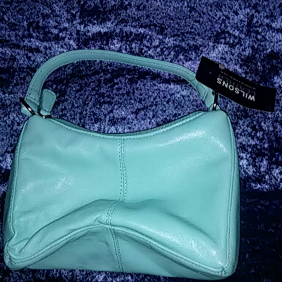 New Turquoise Wilson Leather petite hand purse