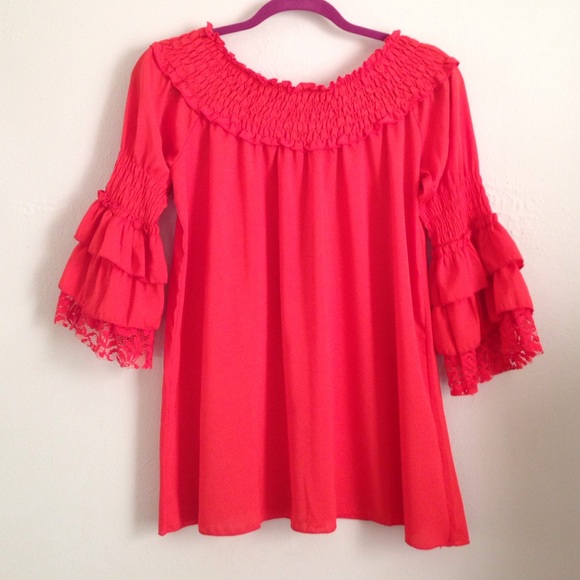 Ruffle & Lace Blouse - Picture 1 of 4