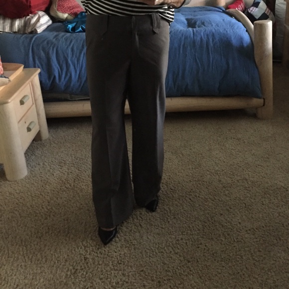 Grey dress flared pants