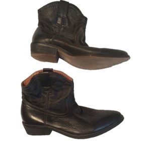 Aldo Black cowboy booties