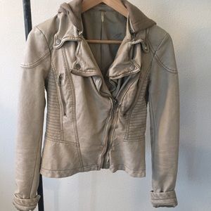 Free People vegan leather moto jacket