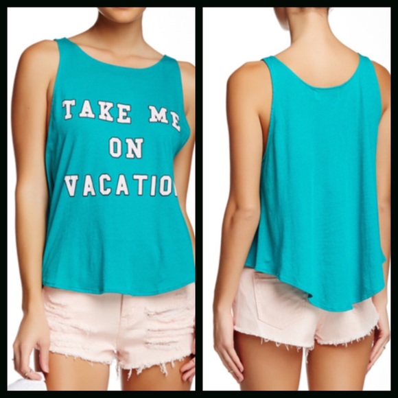 ❌SOLD❌WILDFOX Tank Take Me On Vacation - Picture 6 of 7