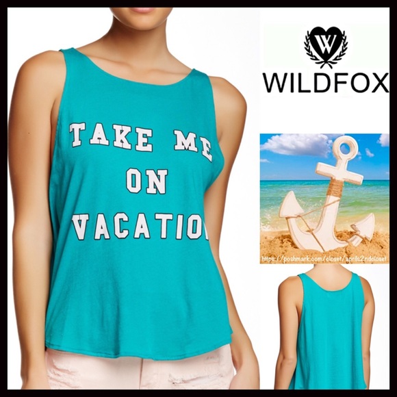 ❌SOLD❌WILDFOX Tank Take Me On Vacation - Picture 4 of 7