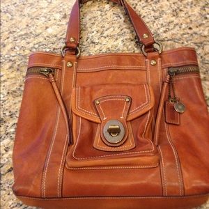 Coach Legacy Leather Tote in Whiskey