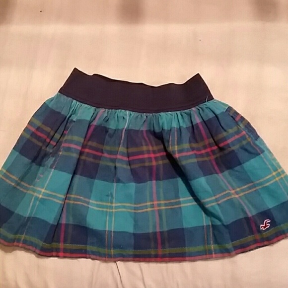 Plaid Blue Hollister Mini Skirt