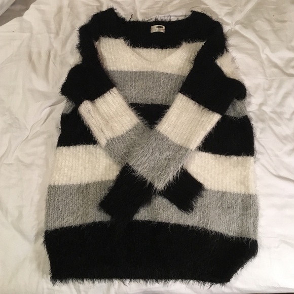 oversized fuzzy sweater