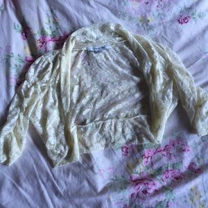 Cream floral lace cardigan