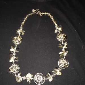 Silver and pearl necklace