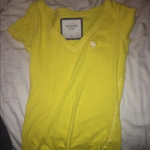 Yellow Abercrombie and Fitch T-Shirt