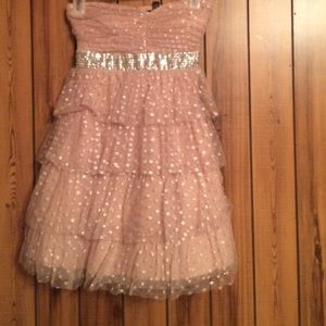 Pink and silver homecoming dress