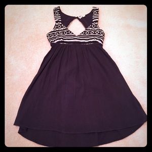 Roxy black and white dress