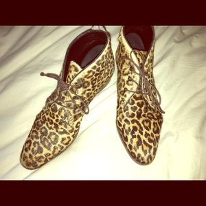 Modern vice calf hair cheetah print booties