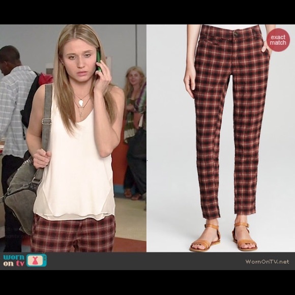 Free people plaid, slouchy pants