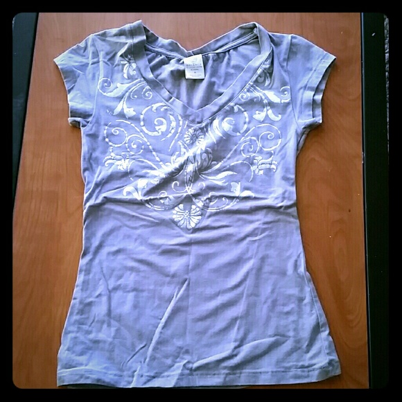 Grey and silver top