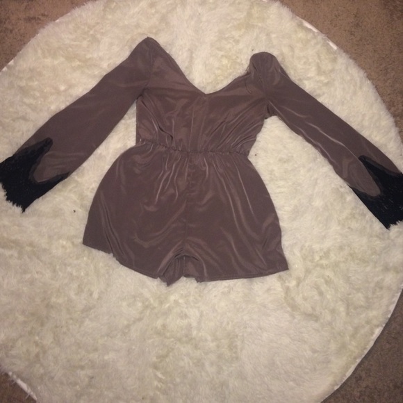 Brown low dipped back Romper - Picture 1 of 3