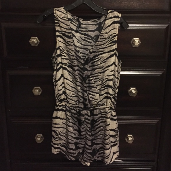 Forever 21 zebra print romper