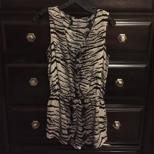 Forever 21 zebra print romper