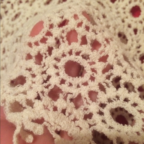 Boho See-Through Cream Shirt! - Picture 2 of 3