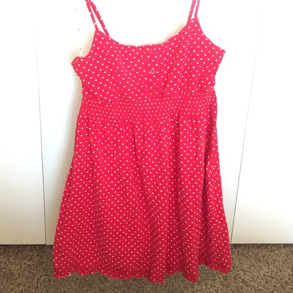 Red polka dot sun dress