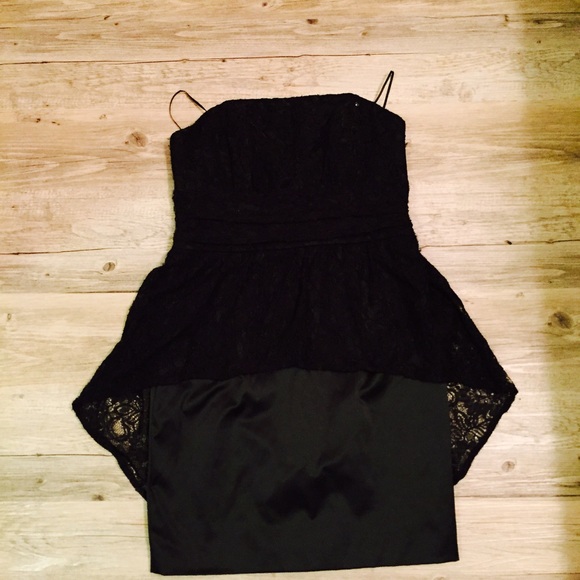 Strapless Peplum Cocktail Dress