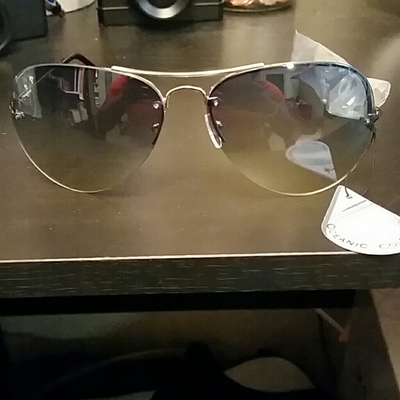 Blue faded to yellow tint glasses