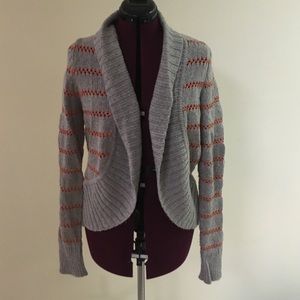 American Eagle Gray and Pink Sweater