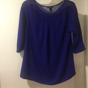 Royal blue blouse