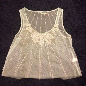 Beaded mermaid crop top