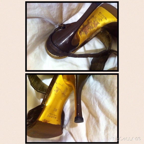 GUCCI Patent Leather and Crocodile Heels - Picture 4 of 4